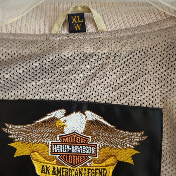 Harley-Davidson Womens Beige Bomber Style Riding Jacket Size XL - Picture 10 of 13